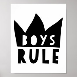 Boys regieren Poster, Kinder Kinderzimmer Art Poster