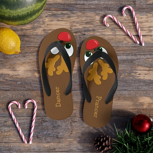 Boys Reindeer Personalisiert Weihnachten im Juli Kinderbadesandalen