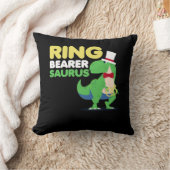 Boys Ring Bearer Dinosaur Rex Wedding Party Kissen (Decke)