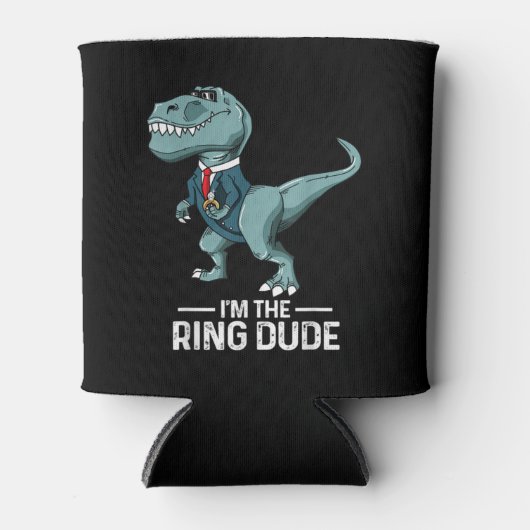 Boys Ring Bearer T-Rex Dinosaur Wedding Party Gesc Dosenkühler (Vorderseite)