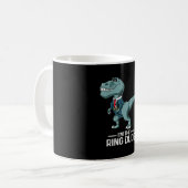 Boys Ring Bearer T-Rex Dinosaur Wedding Party Gesc Kaffeetasse (Vorderseite Links)