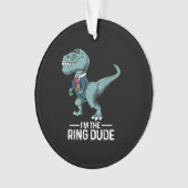 Boys Ring Bearer T-Rex Dinosaur Wedding Party Gesc Ornament (Vorderseite)