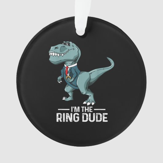 Boys Ring Bearer T-Rex Dinosaur Wedding Party Gesc Ornament (Vorderseite)