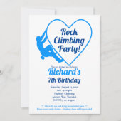 Boys Rock Climbing Geburtstagsparty Einladung (Vorderseite)