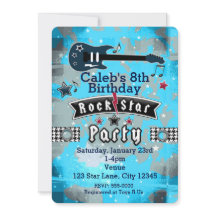 Boys Rock Star Geburtstagsparty Einladungen
