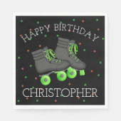 Boy's Roller Skate Geburtstag Serviette (Vorderseite)