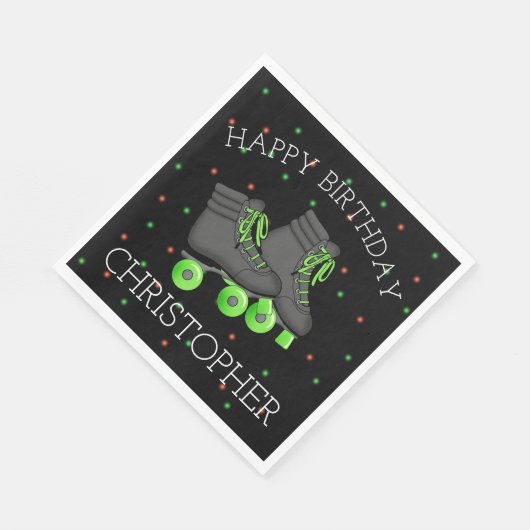 Boy's Roller Skate Geburtstag Serviette (Ecke)