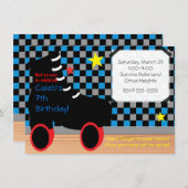 Boys Roller Skate Skaten Party Einladung (Vorne/Hinten)