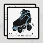 Boys Roller Skaten Geburtstagsparty Einladung (Vorne/Hinten)