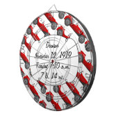 Boys Room Classic Car Geschenke Sweet Red Retro Ca Dartscheibe (Vorderseite rechts)