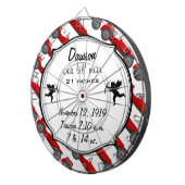 Boys Room Classic Car Geschenke Sweet Red Retro Ca Dartscheibe (Vorderseite rechts)