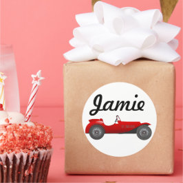 Boys Room Classic Car Geschenke Sweet Red Retro Ca Runder Aufkleber