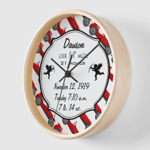 Boys Room Classic Car Geschenke Sweet Red Retro Ca Wanduhr