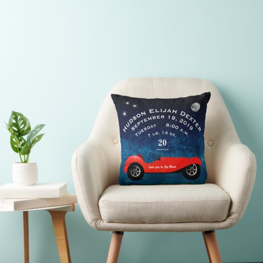 Boys Room Classic Car Liebe Sie zum Mond Kissen (Stuhl )
