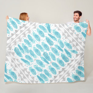 Boys Room Moderne Abstrakte Federn Muster Fleecedecke