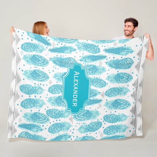 Boys Room Moderne Abstrakte Federn Muster Fleecedecke (Beispiel)