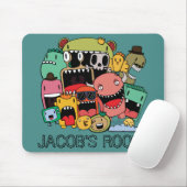 Boys Room Street Art Niedlich Monster Illustration Mousepad (Mit Mouse)
