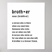 Boys Room Wall Art Brother Definition Poster (Vorne)