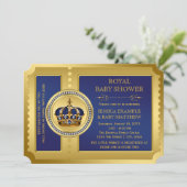 Boys Royal Baby Dusche Einladung (Stehend Vorderseite)