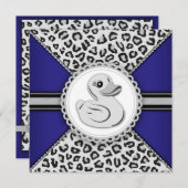 Boys Rubber Duck Baby Duck Einladung (Vorne/Hinten)