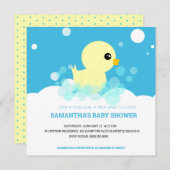Boys Rubber Ducky Baby Duwer Einladungen (Vorne/Hinten)