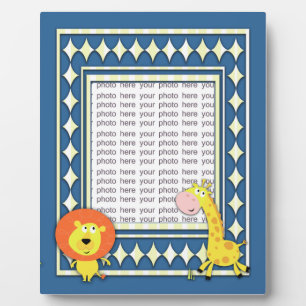 Boys Safari Animal Custom Foto Plaque Fotoplatte