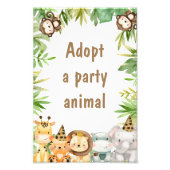 Boys Safari Animals Adoptierte ein Party Tierzeich Fotodruck (Vorne)