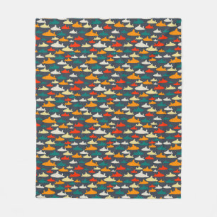 Boys Shark Pattern Fleece Blanket