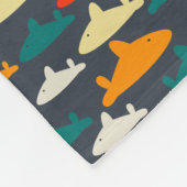 Boys Shark Pattern Fleece Blanket (Ecke)