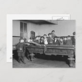 Boys Shooting Pool, 1909 Postkarte (Vorne/Hinten)
