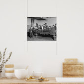 Boys Shooting Pool, 1909. Vintages Foto Poster (Küche)