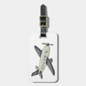 Boys Simple Cute Grey Kids Airplane Travel  Gepäckanhänger (Vorderseite vertikal)