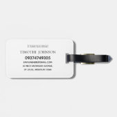 Boys Simple Cute Grey Kids Airplane Travel  Gepäckanhänger (Rückseite horizontal)