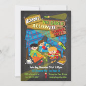 Boys Sleepover Slumber Party Einladungen (Vorderseite)