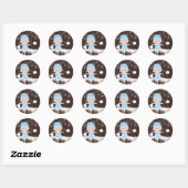Boys Snowflake Baby Shower Stickers (Blatt)