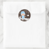 Boys Snowflake Baby Shower Stickers (Tasche)