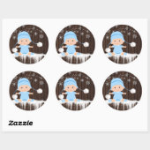 Boys Snowflake Baby Shower Stickers (Blatt)