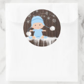 Boys Snowflake Baby Shower Stickers (Tasche)