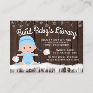 Boys Snowflake bringen ein Buch Baby Showcard Begleitkarte