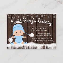 Boys Snowflake bringen ein Buch Baby Showcard Begleitkarte