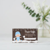 Boys Snowflake Diaper Raffeln Tickets Begleitkarte (Stehend Vorderseite)