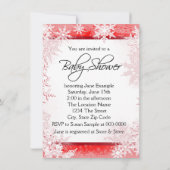 Boys Snowflake Weihnachtsdusche Einladung (Rückseite)