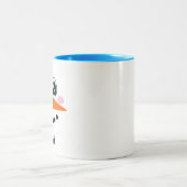 Boys Snowman Face Personalisiert Zweifarbige Tasse (Mittel)