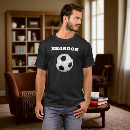 Boys Soccer Ball Black Stilvolle Individuelle Name T-Shirt