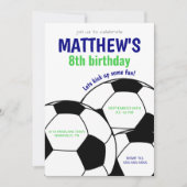 Boys Soccer Birthday Party Invitation Einladung (Vorderseite)