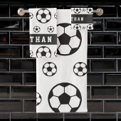 Boys Soccer Player's Name & Number Sports Fan Ball Badhandtuch Set