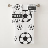 Boys Soccer Player's Name & Number Sports Fan Ball Badhandtuch Set (Insitu)
