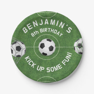 Boys Soccer Sports Geburtstag Pappteller