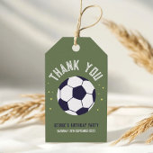 Boys Soccer Sporty Thank You Kids Birthday Favor Geschenkanhänger