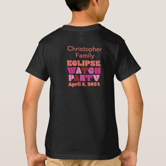 Boys Solar Eclipse Totality 2024 Watch Party Group T-Shirt (Rückseite)